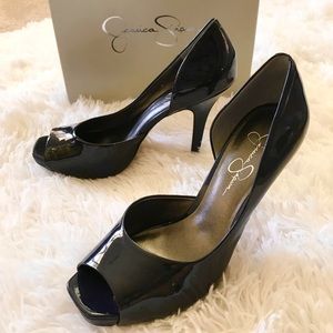 Jessica Simpson Navy Blue Patent Shoes